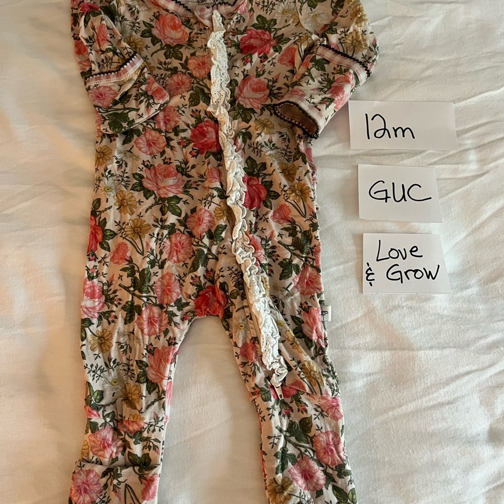 Charming Floral Baby Romper with Ruffles